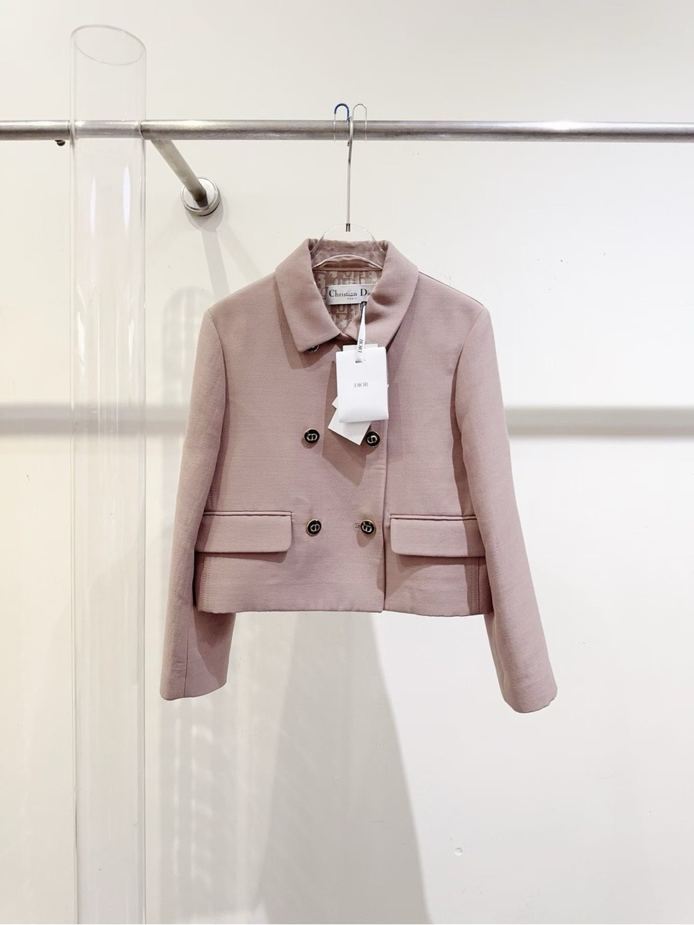 Dior Mauve Cropped Double-Breasted Jacket